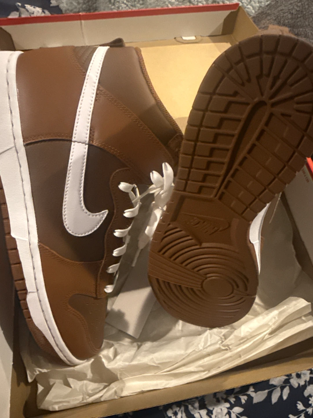 Nike Dunk Hi Retro "Pecan/White-Cacao Wow" Sneakers - photo 2
