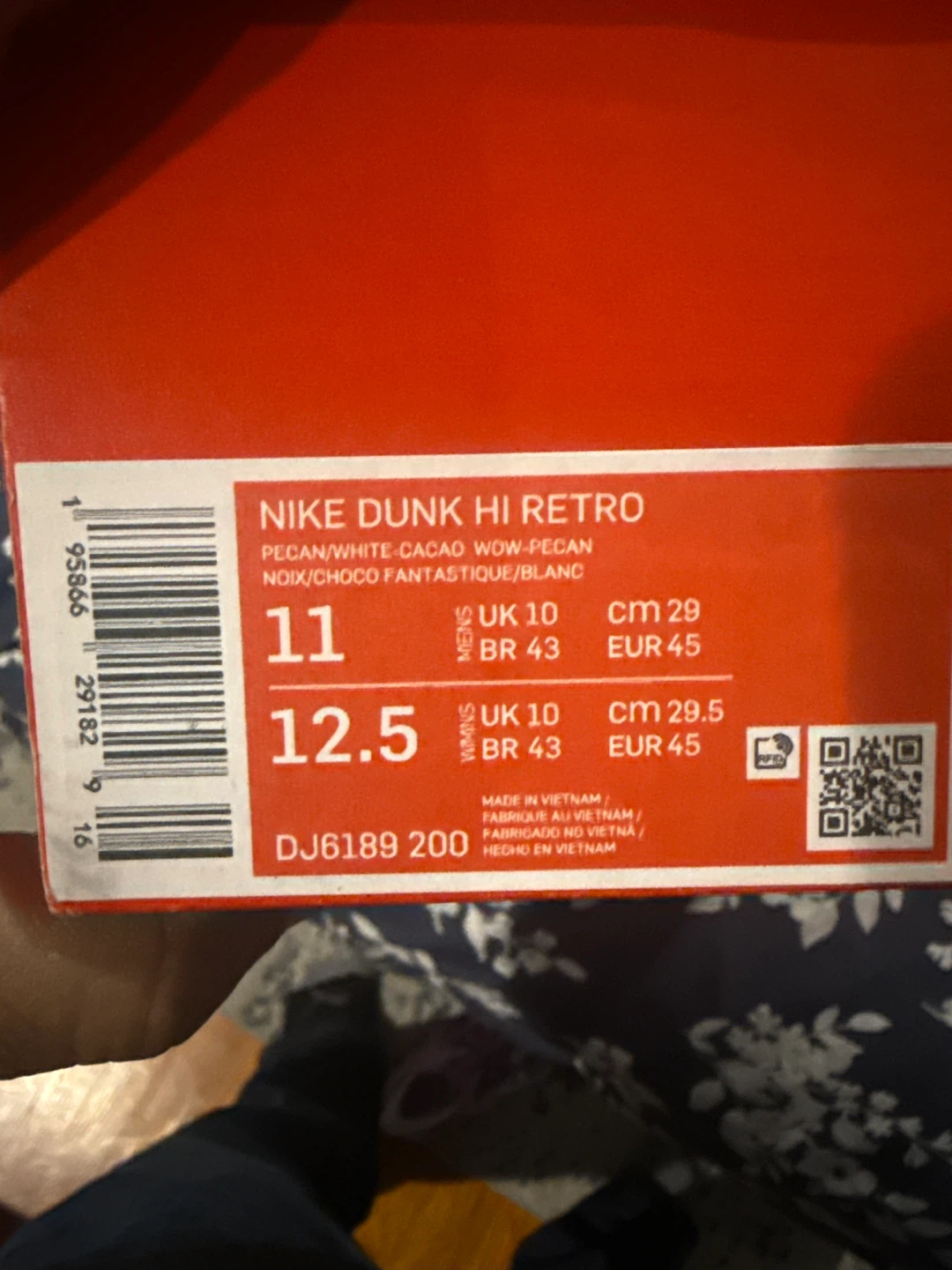 Nike Dunk Hi Retro "Pecan/White-Cacao Wow" Sneakers - photo 4