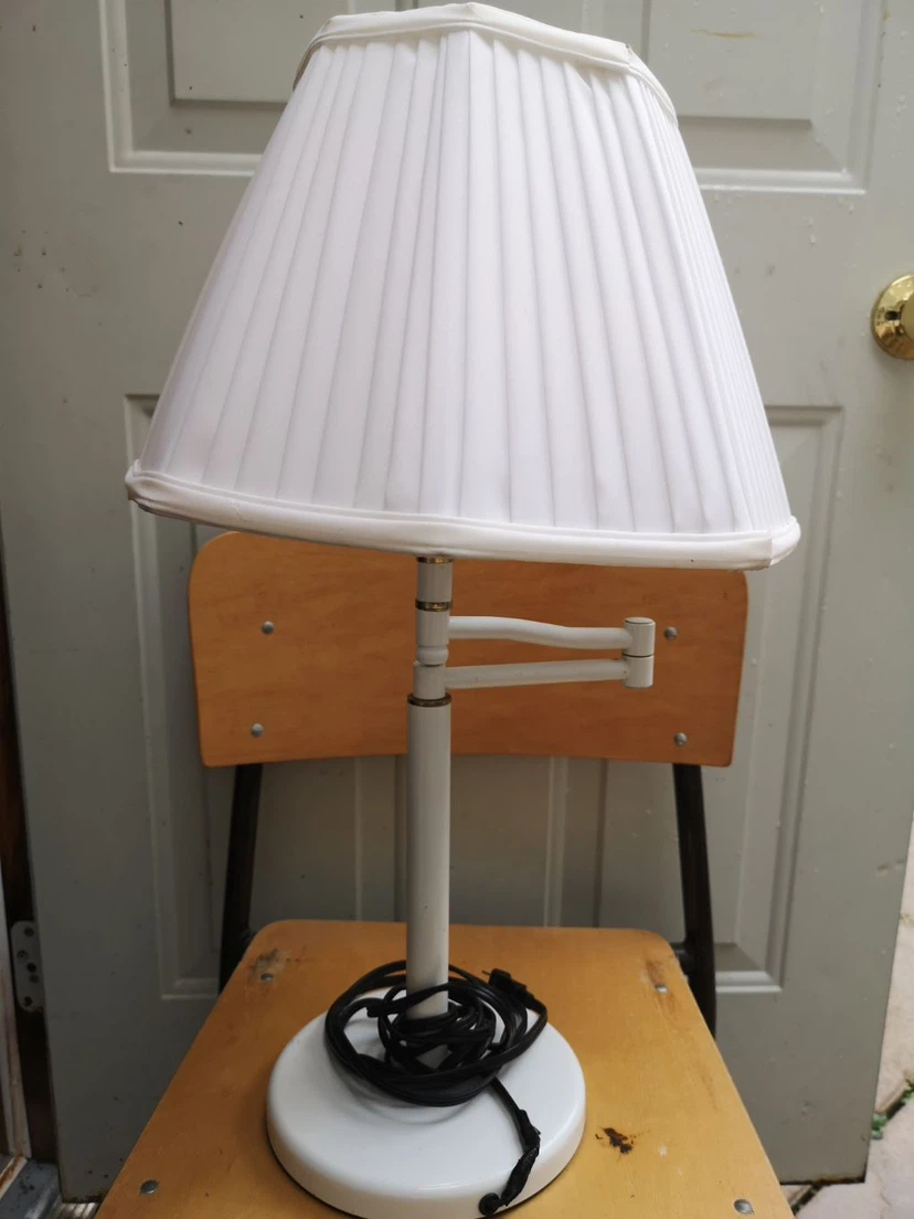 White Swing Arm Desk Lamp