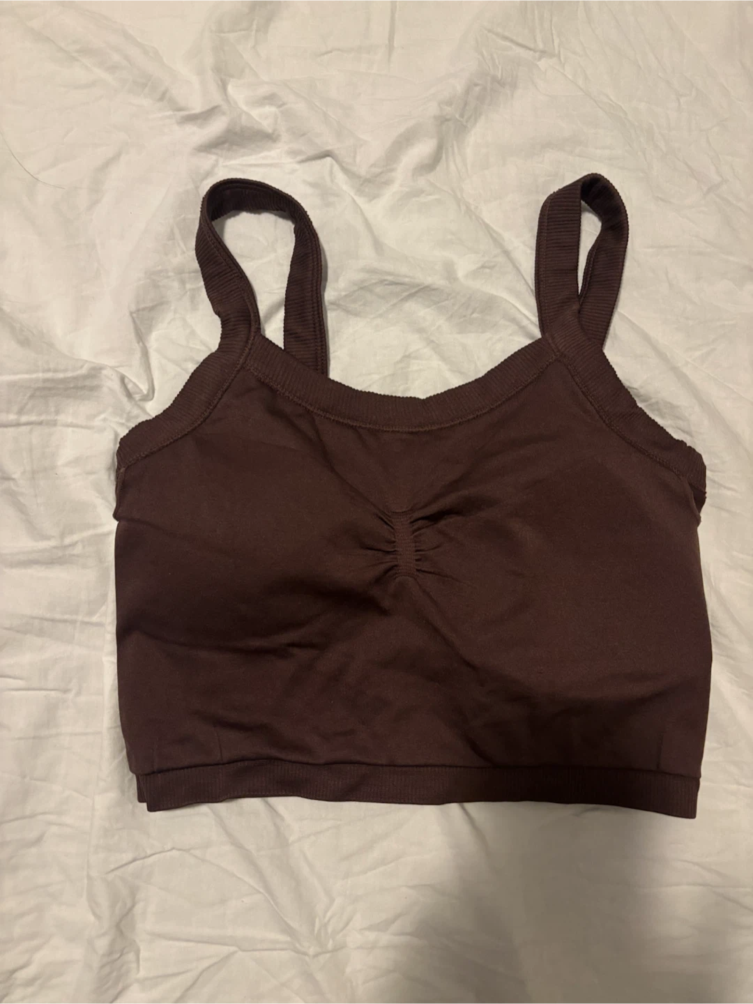 Brown sports bra