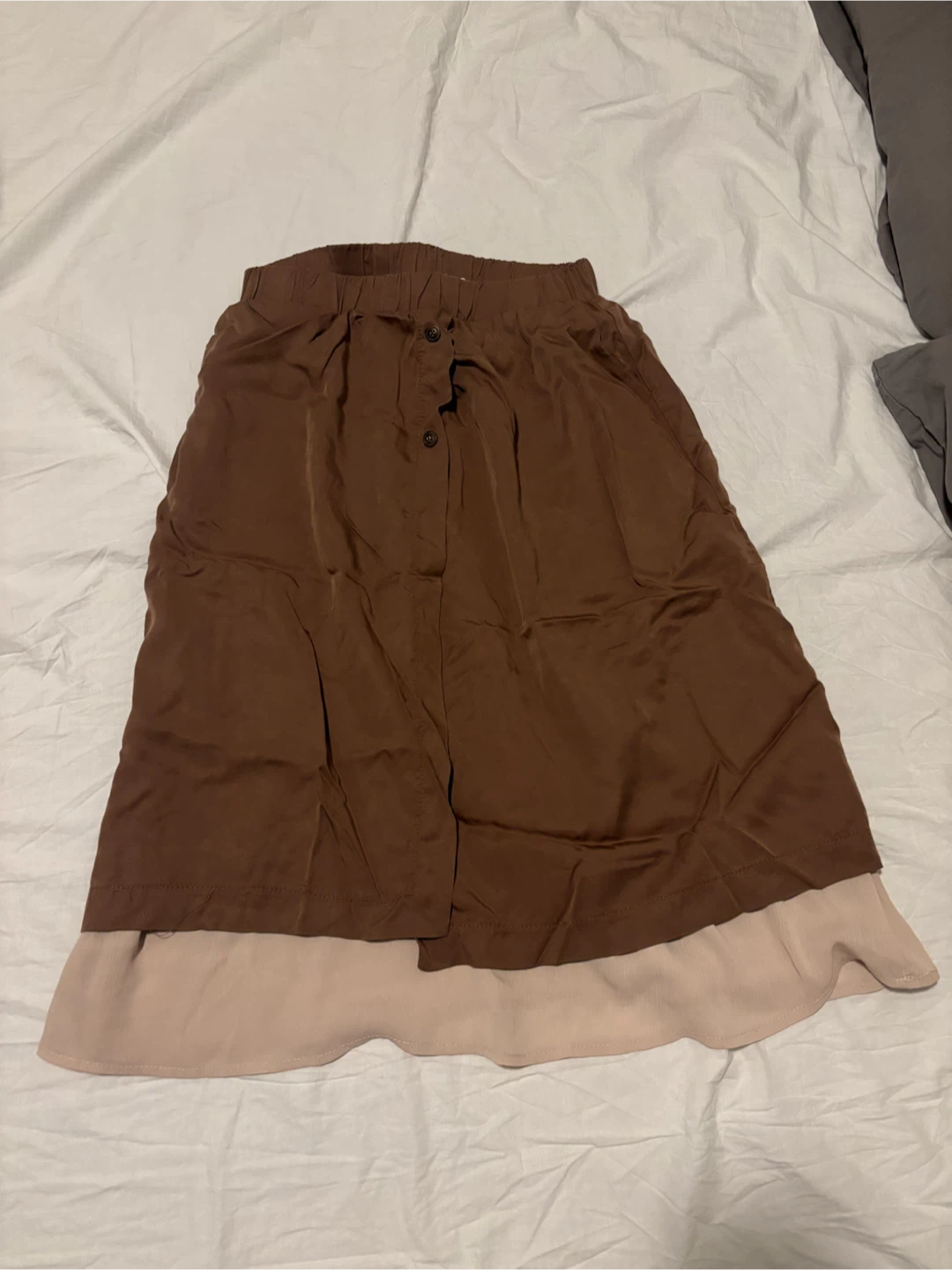 Brown midi skirt