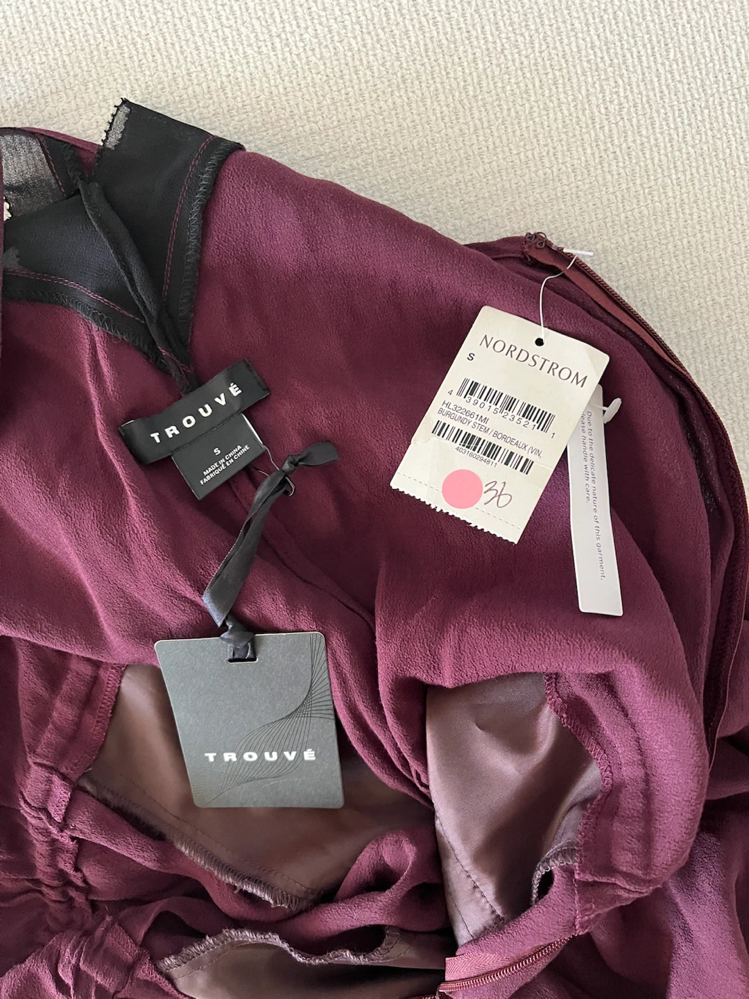 Trouvé Nordstrom Burgundy Jumpsuit Size S-M - photo 4