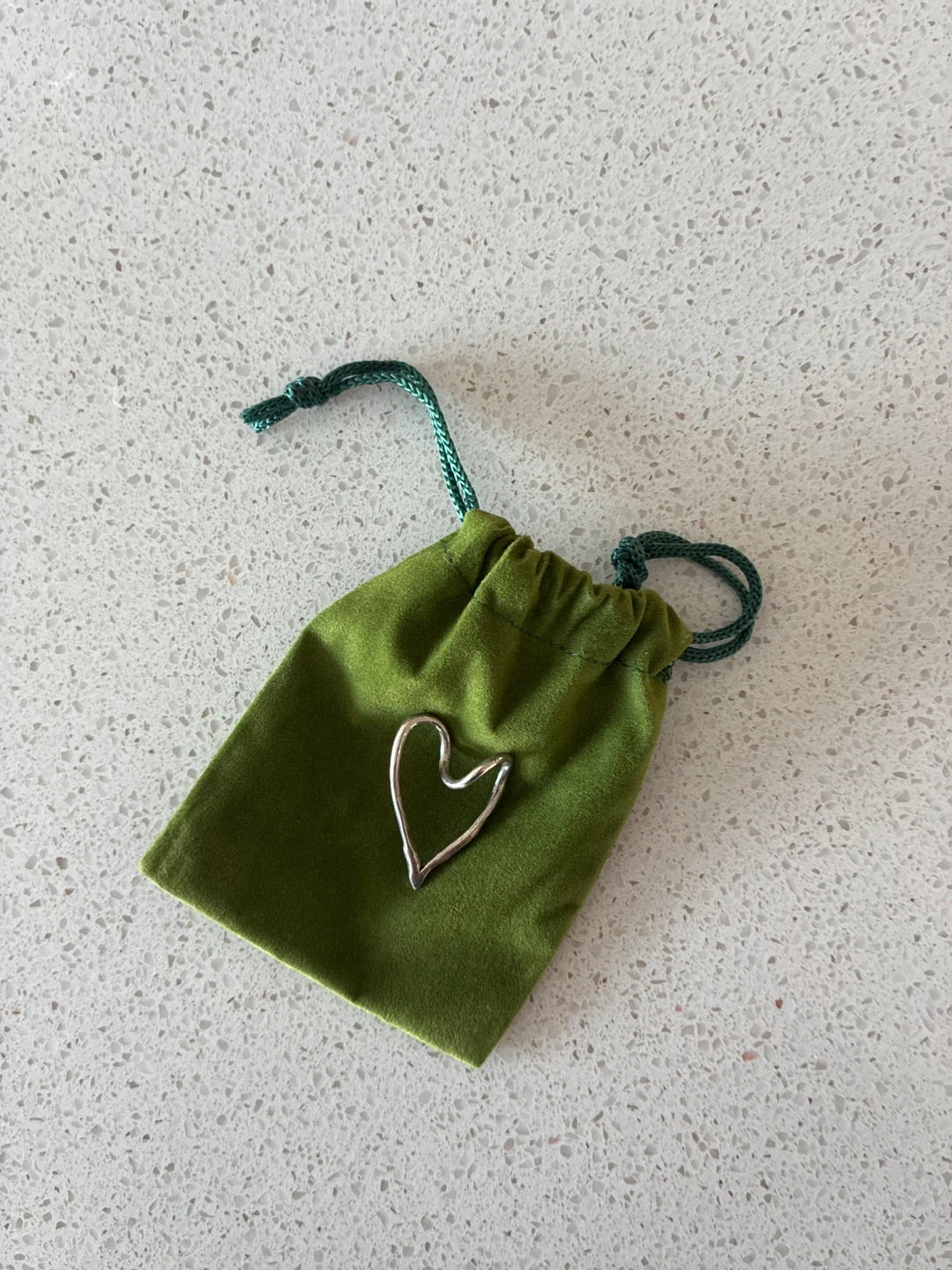 925 Sterling Silver Custom Heart Squiggle Pendant