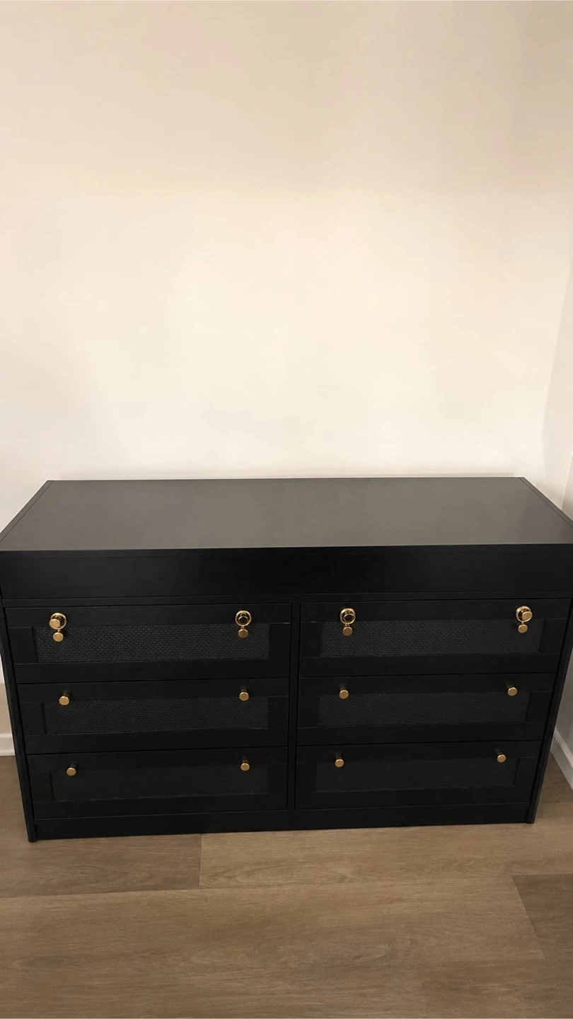 Black Dresser with 6 Drawers - photo 2