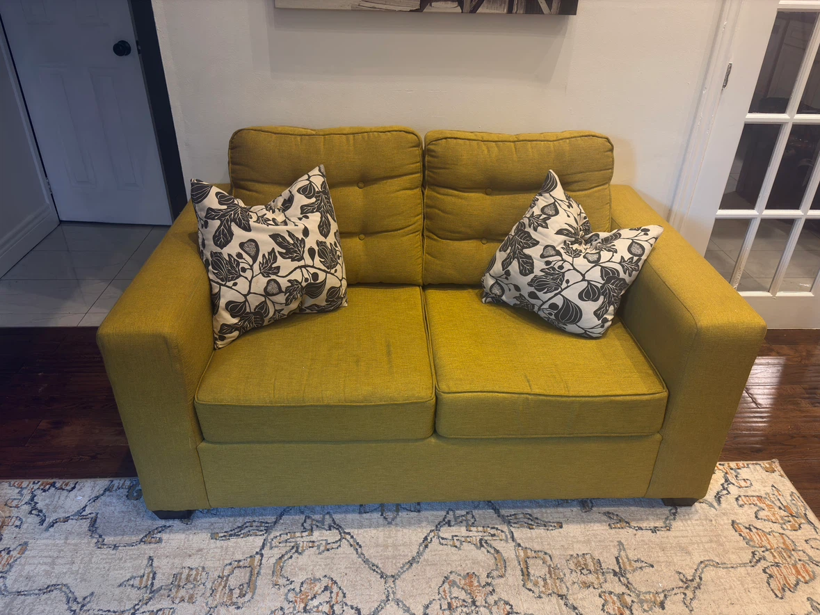Mustard Yellow Loveseat