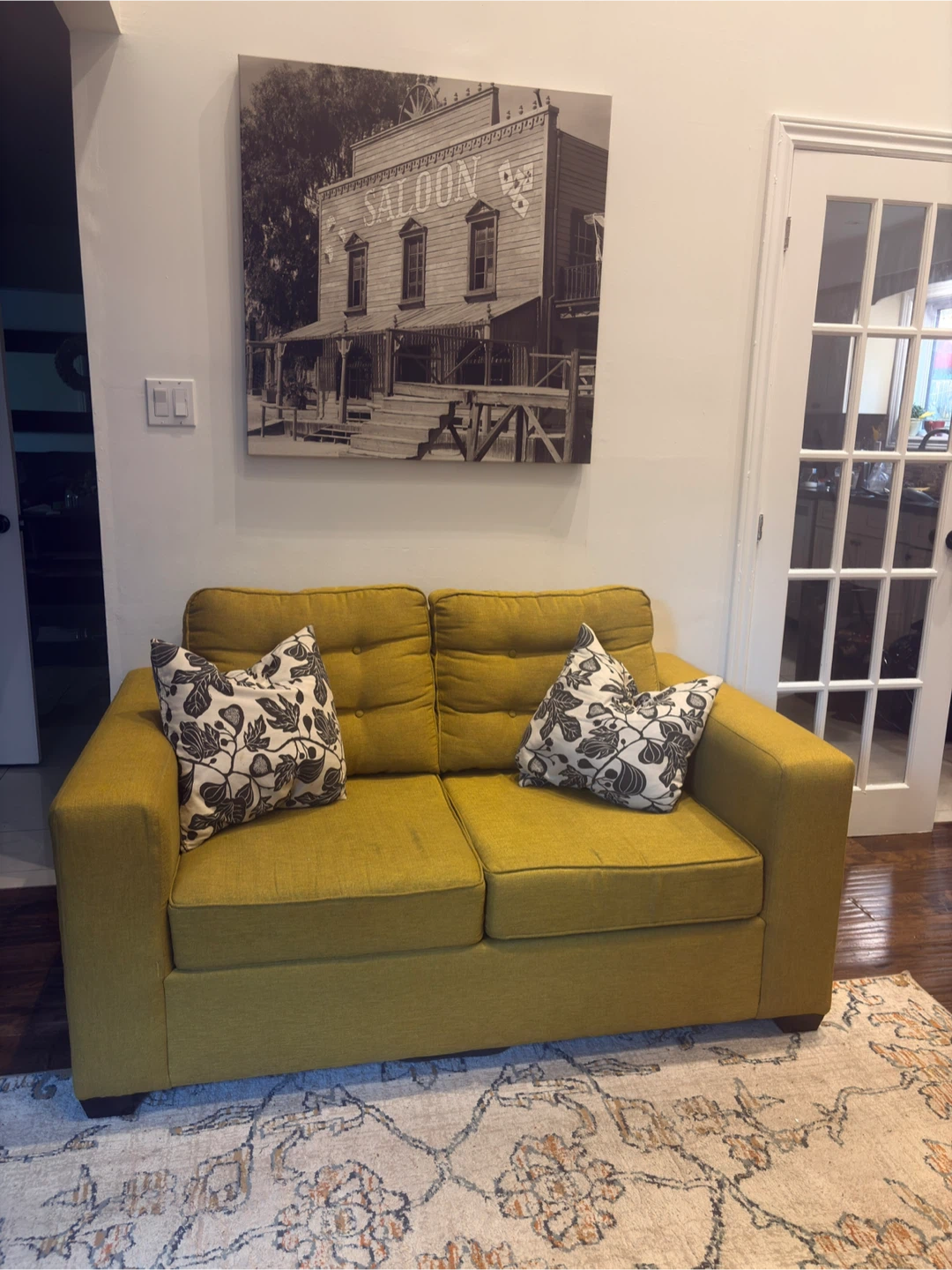 Mustard Yellow Loveseat - photo 2