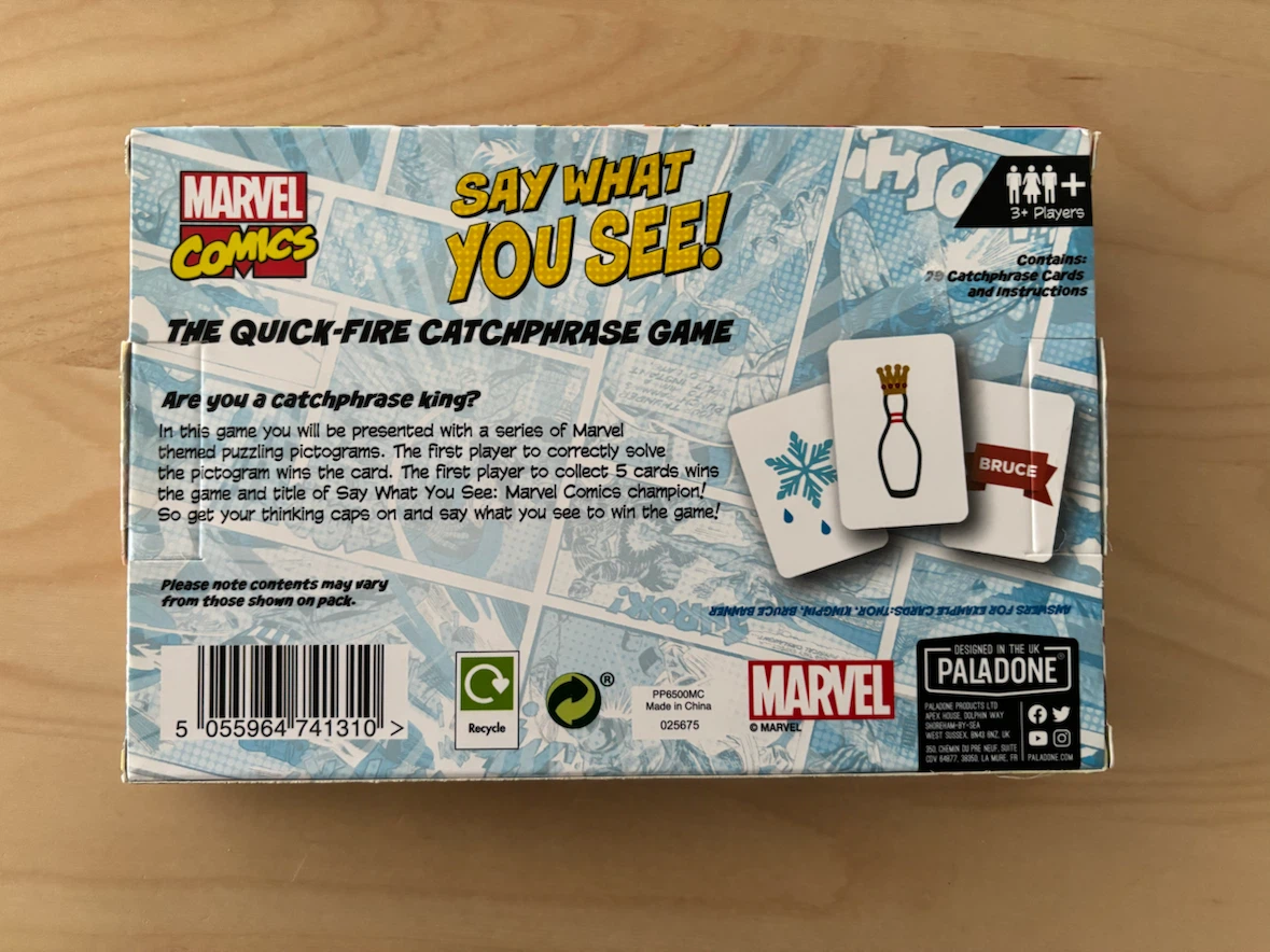 New. Never used. Marvel Comics Say What You See! Card Game - photo 5