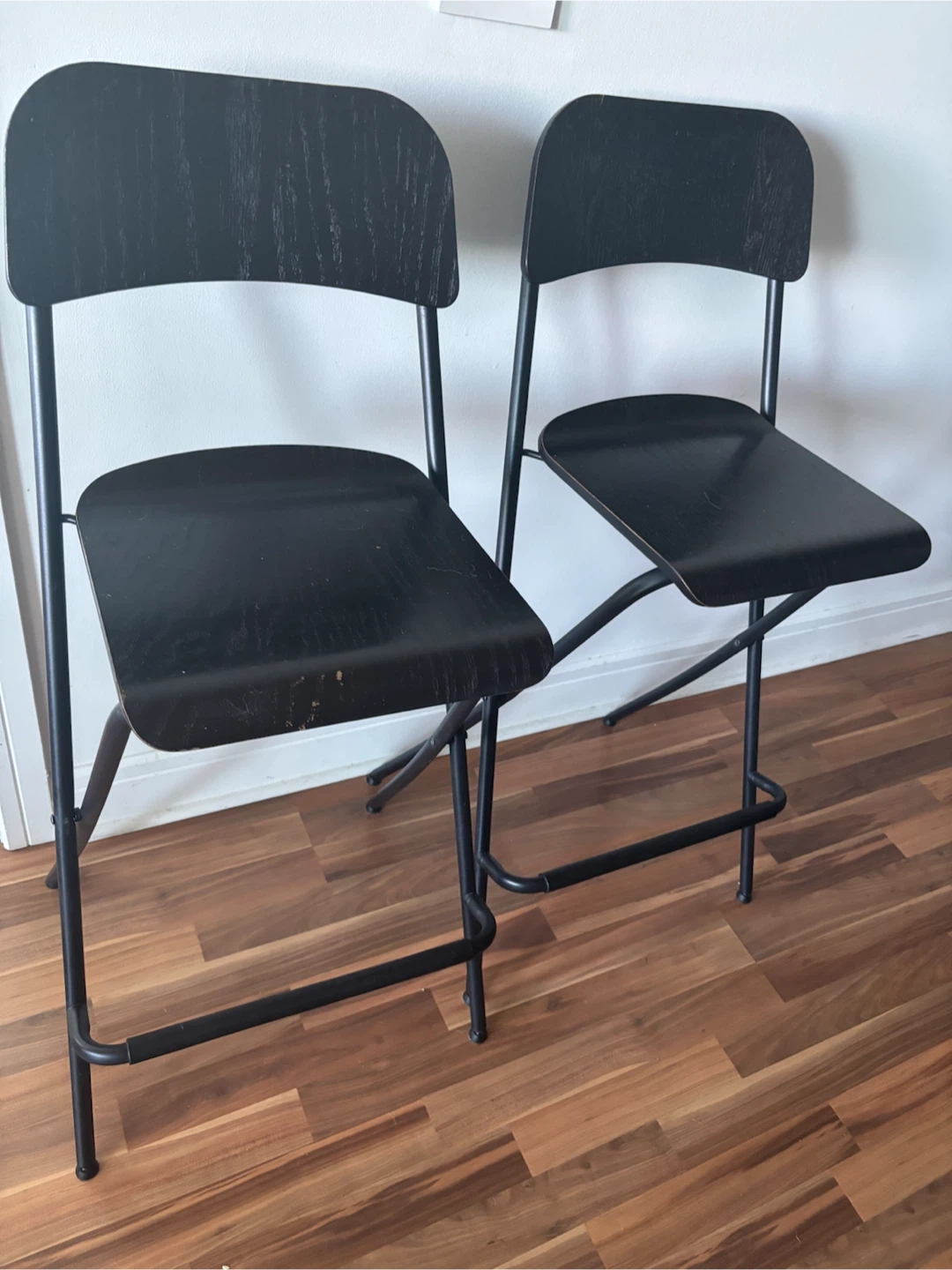 Set of Two Folding Bar Stools