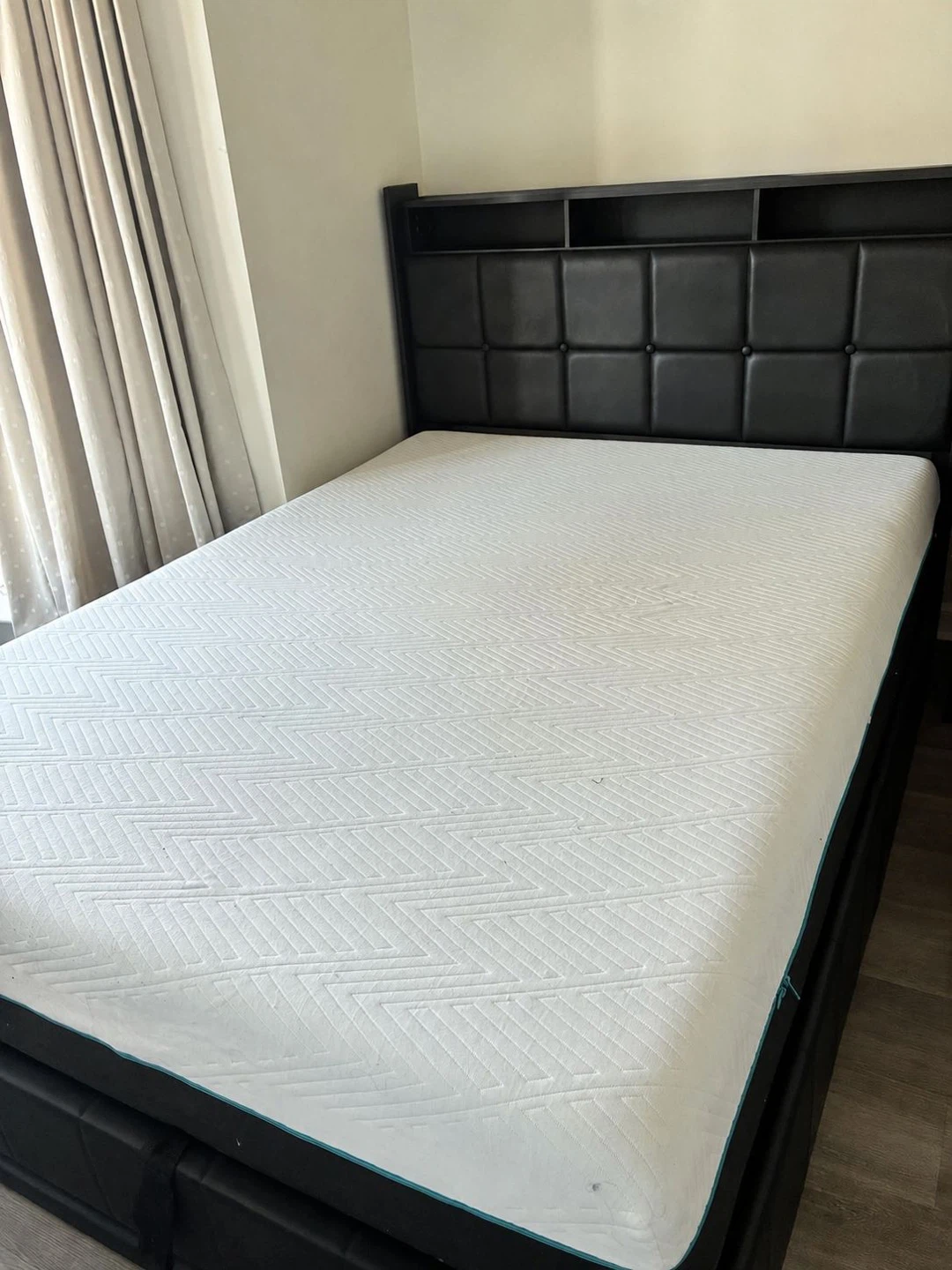 Bed with Storage,Mattress and colorful lights