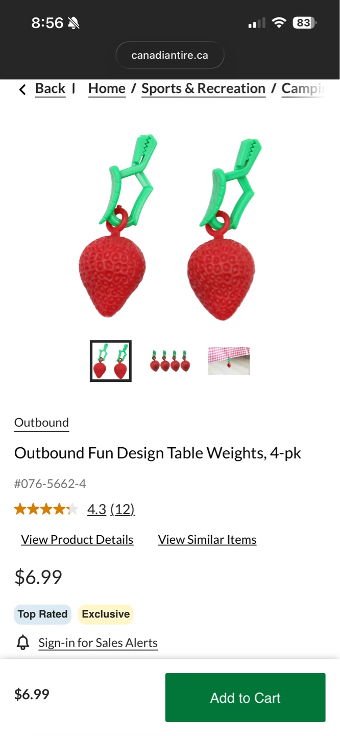 Strawberry Tablecloth Weights - photo 2
