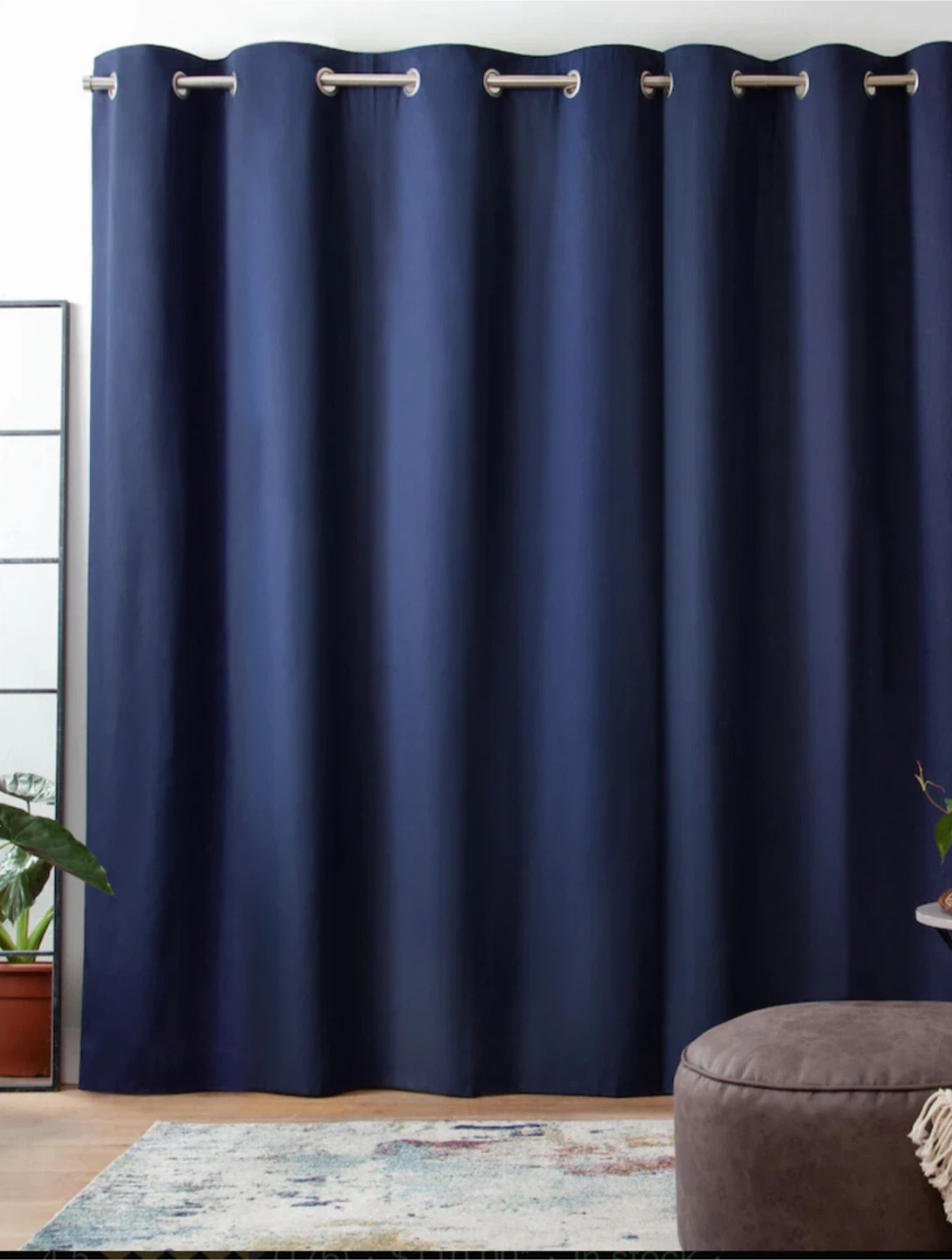 Navy Blue Curtains - 84" x 44"