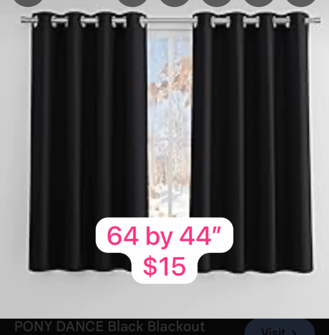 PONY DANCE Blackout Curtains - 64" x 44" - photo 2