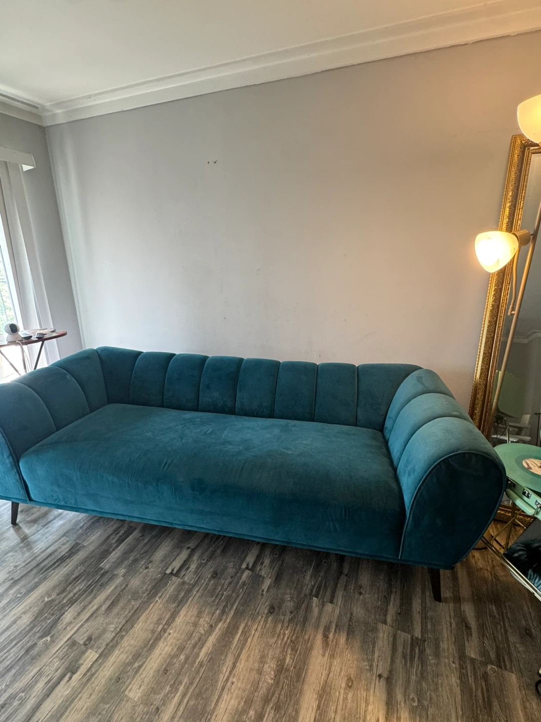 Tufted Teal Sofa - photo 3