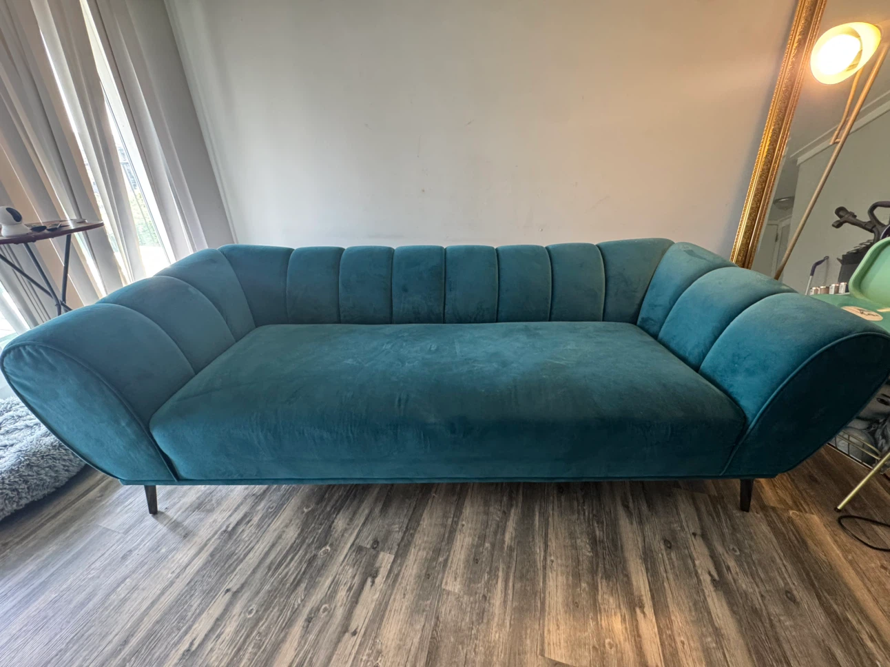 Tufted Teal Sofa - photo 5