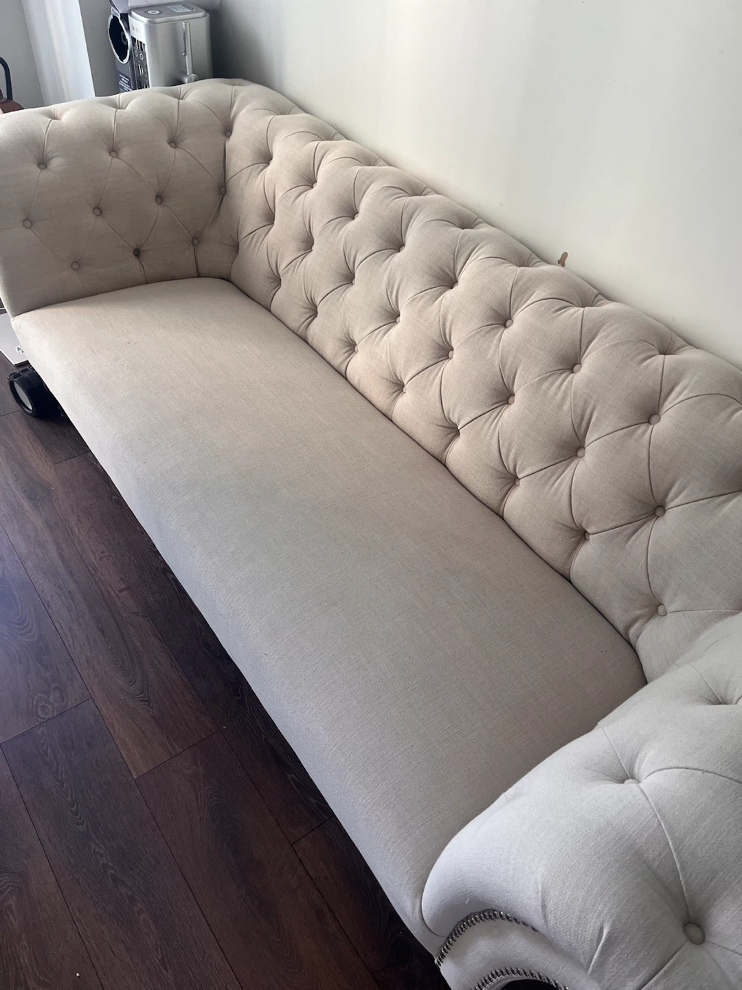 Beige Tufted Chesterfield Sofa - photo 4