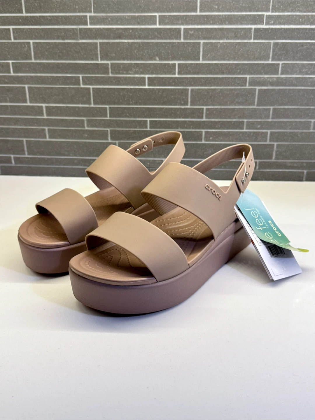 Crocs Women's Brooklyn Sandals | Truffle | Size 7 | NEW!