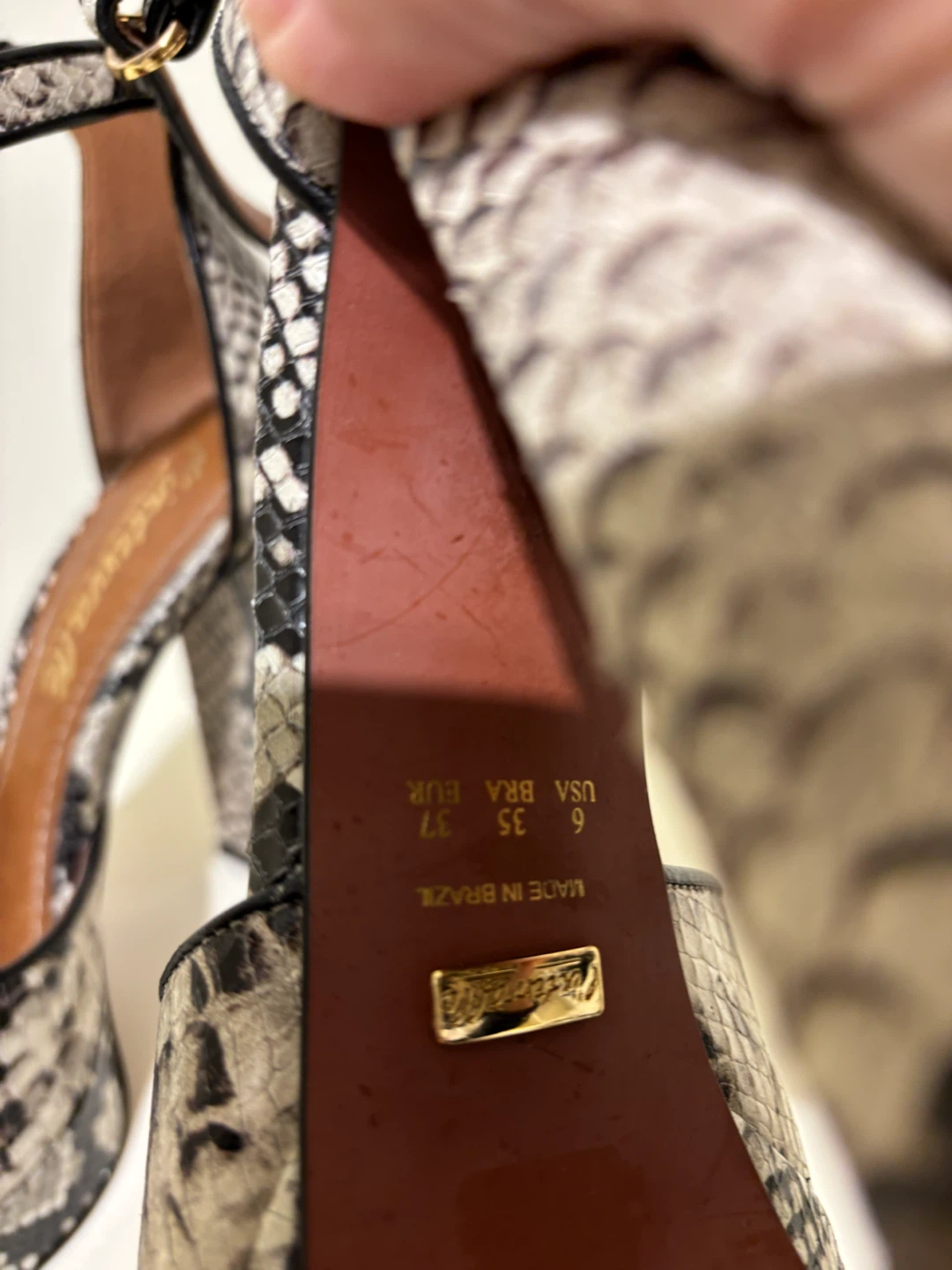 L'Intervalle Snakeskin Print Platform Heels SIZE 6 - photo 4