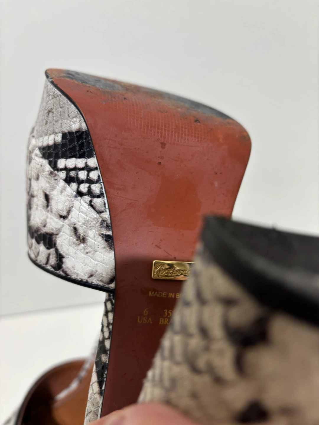 L'Intervalle Snakeskin Print Platform Heels SIZE 6 - photo 5