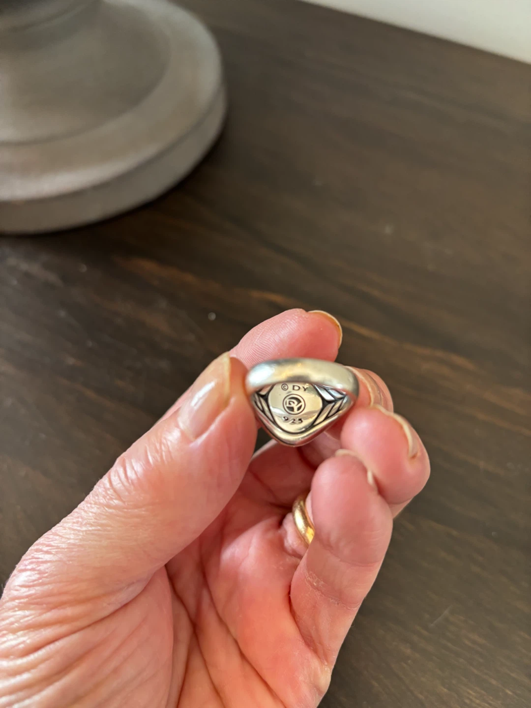 MENS  David Yurman Sterling Silver Bee Signet Ring - photo 3