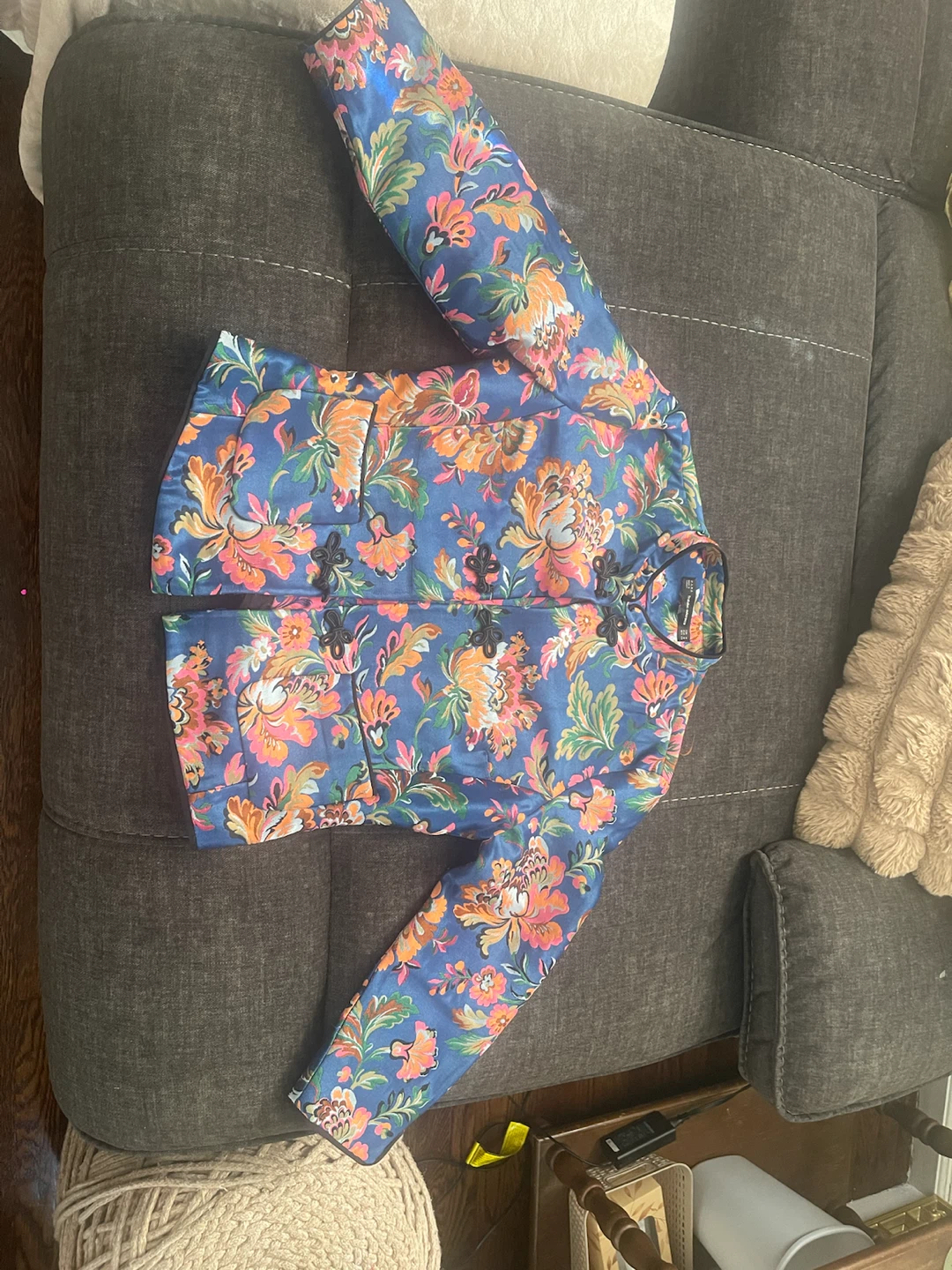 Zara Trafaluc Floral Print Jacket