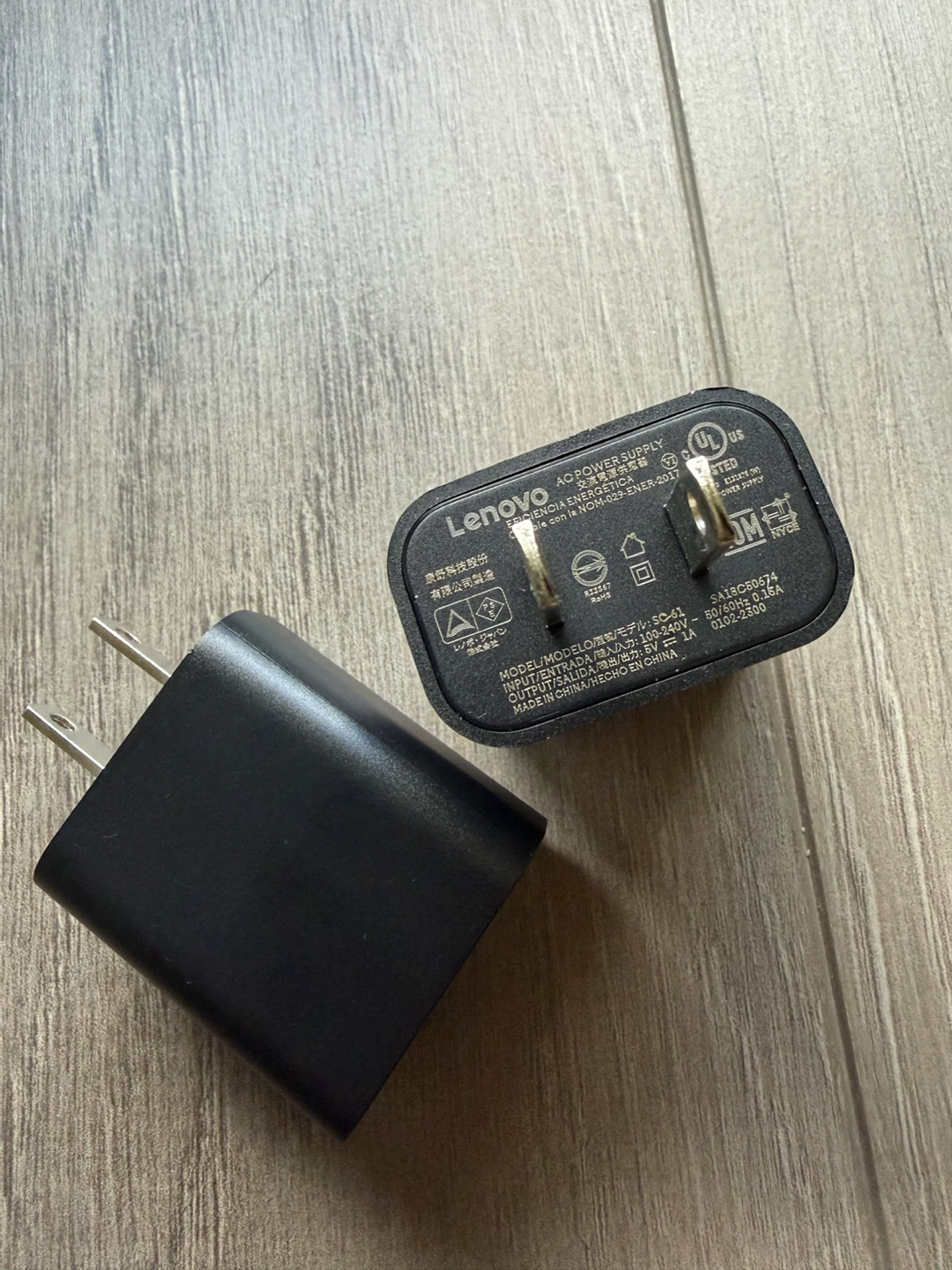 Set of 2 Lenovo USB Power Adapter 2.4A