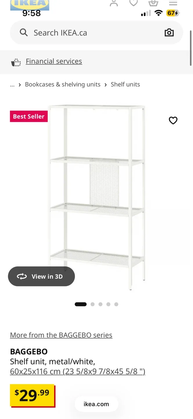 IKEA Baggebo Metal Shelf - photo 2