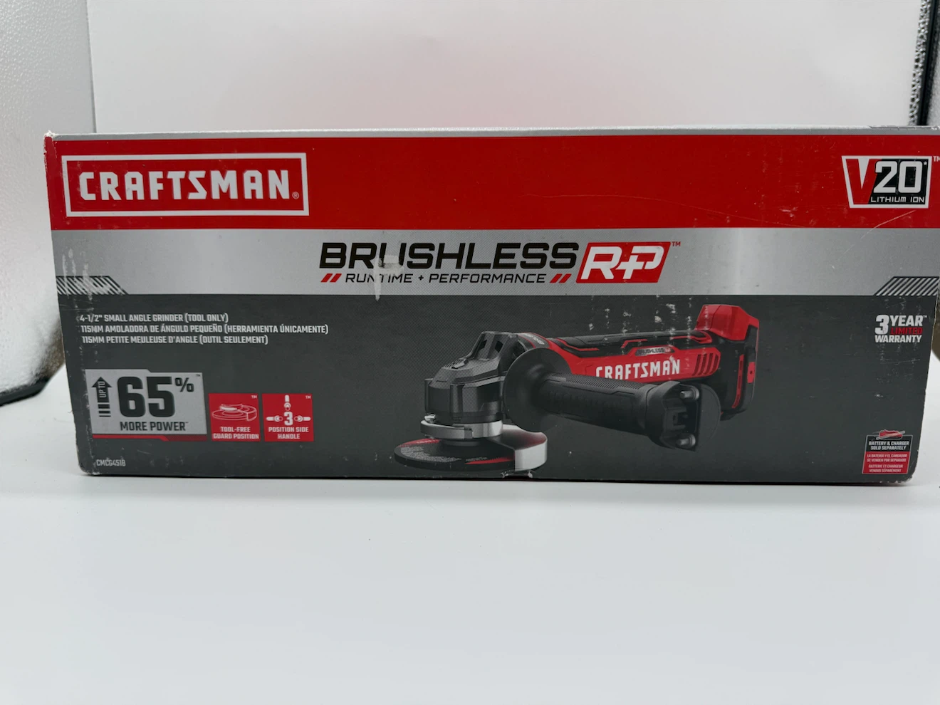 CRAFTSMAN V20 BRUSHLESS RP Cordless Small Grinder 4-1/2 inch