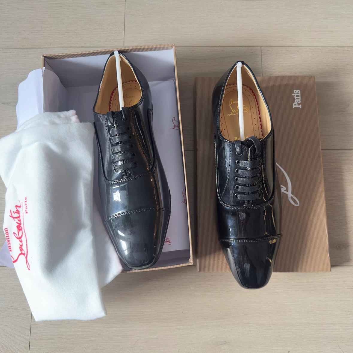 Christian Louboutin Lou Spikes OrlatoBlack/Navy - photo 2