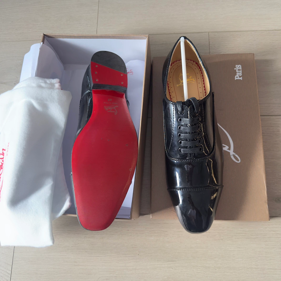 Christian Louboutin Lou Spikes OrlatoBlack/Navy - photo 3
