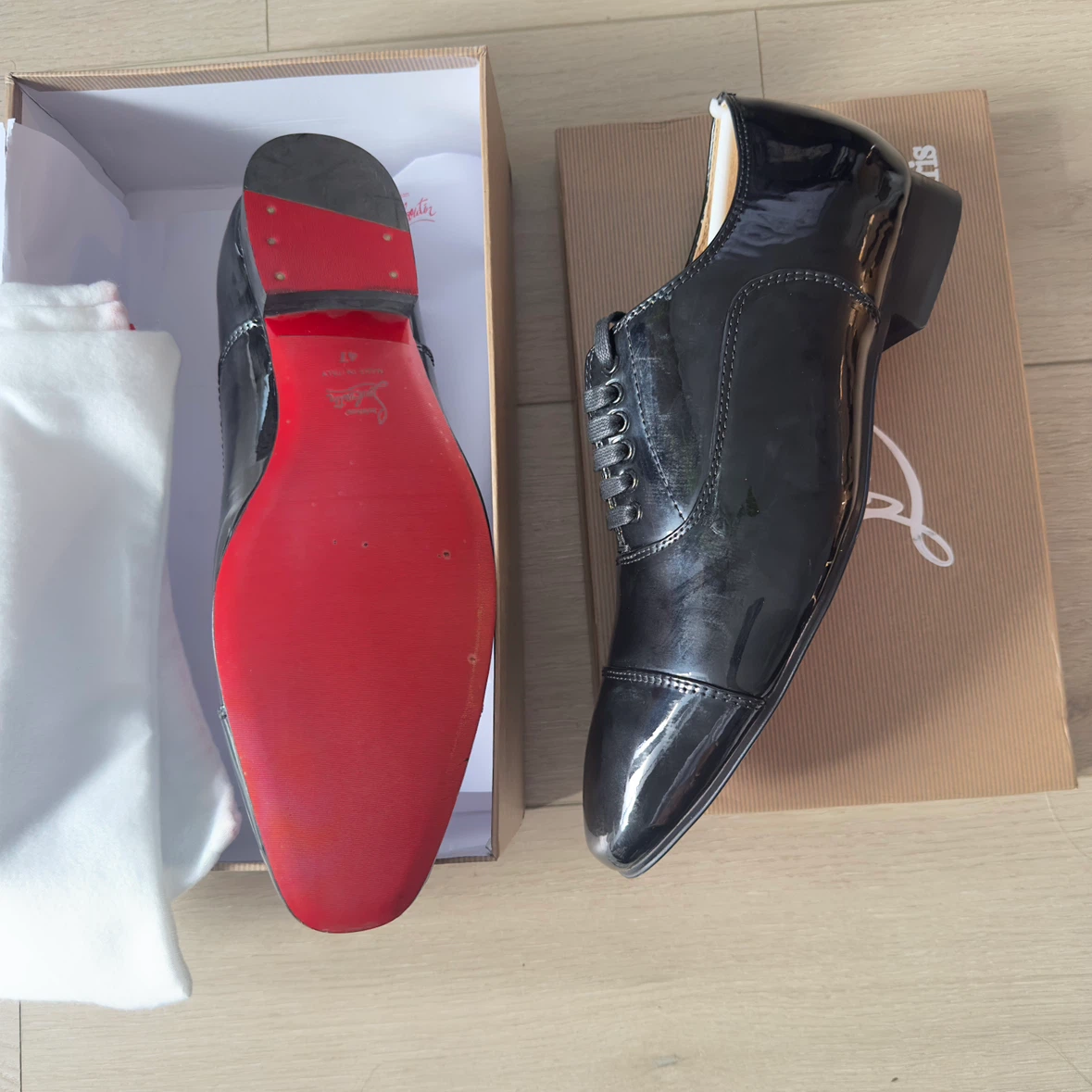 Christian Louboutin Lou Spikes OrlatoBlack/Navy - photo 4