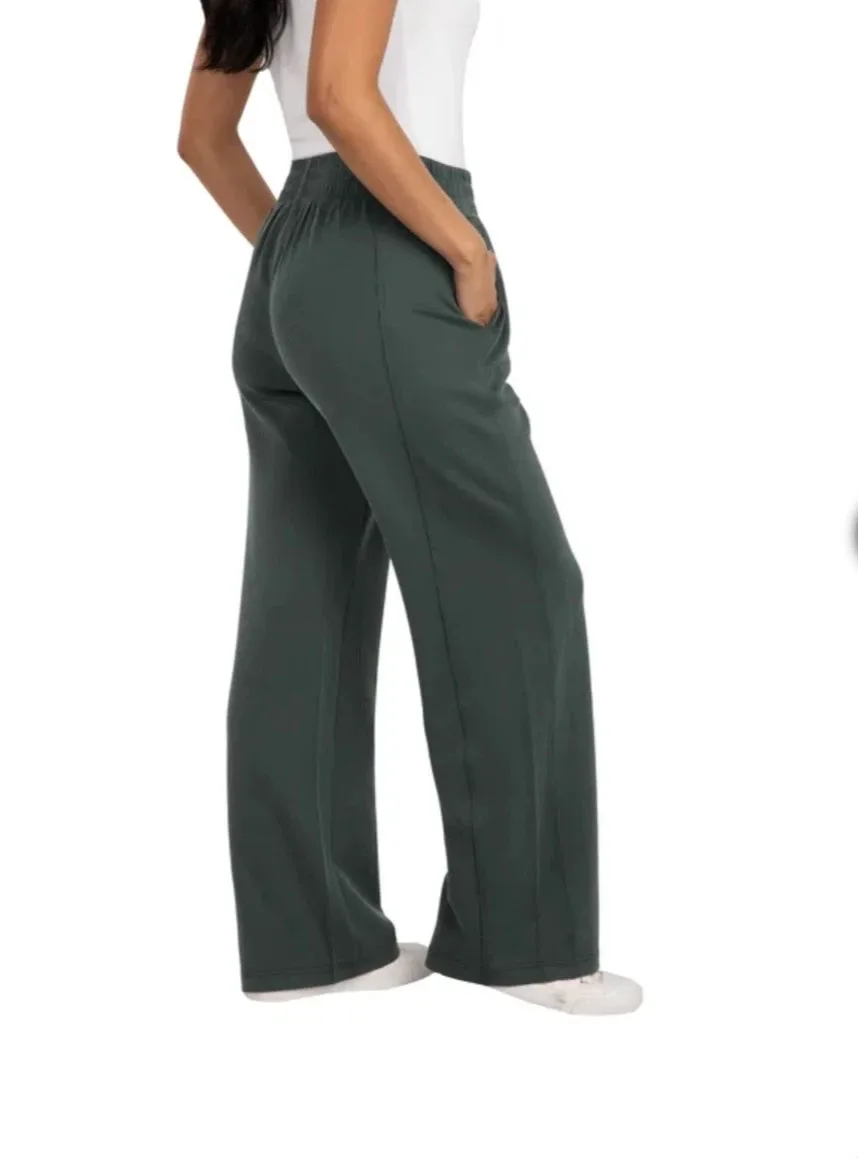 NWOT Spyder Wide Leg Ribbed Pants - Olive Green - US M - photo 2