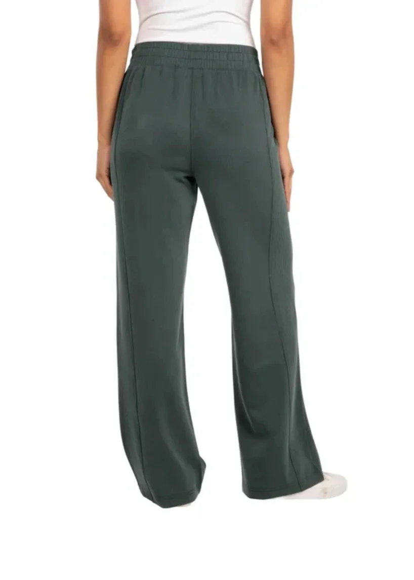 NWOT Spyder Wide Leg Ribbed Pants - Olive Green - US M - photo 3