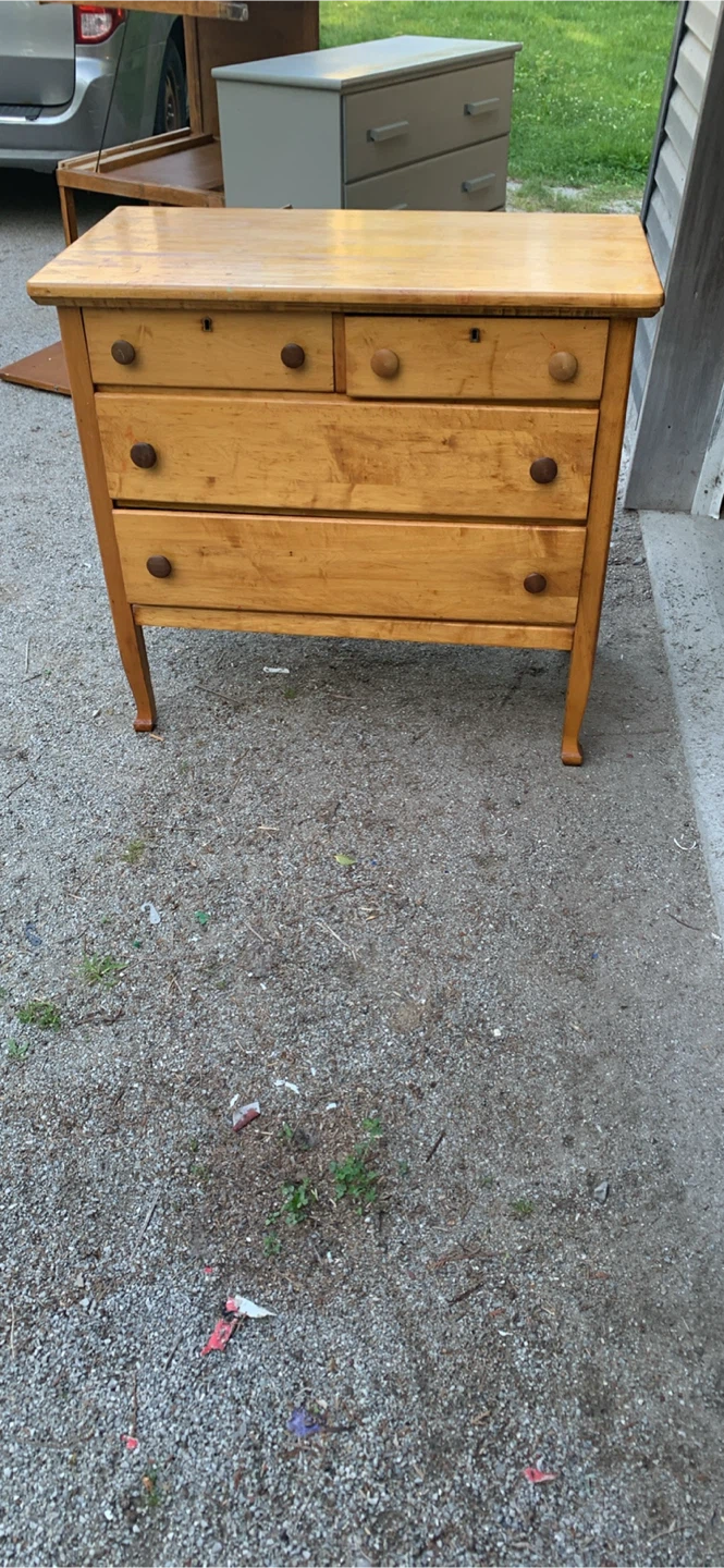 Solid wood vintage dresser