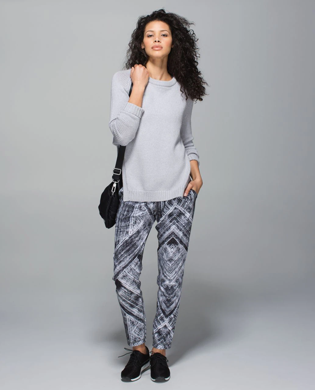 Lululemon Namaskar Pant II - Heat Wave White Black - Size 6