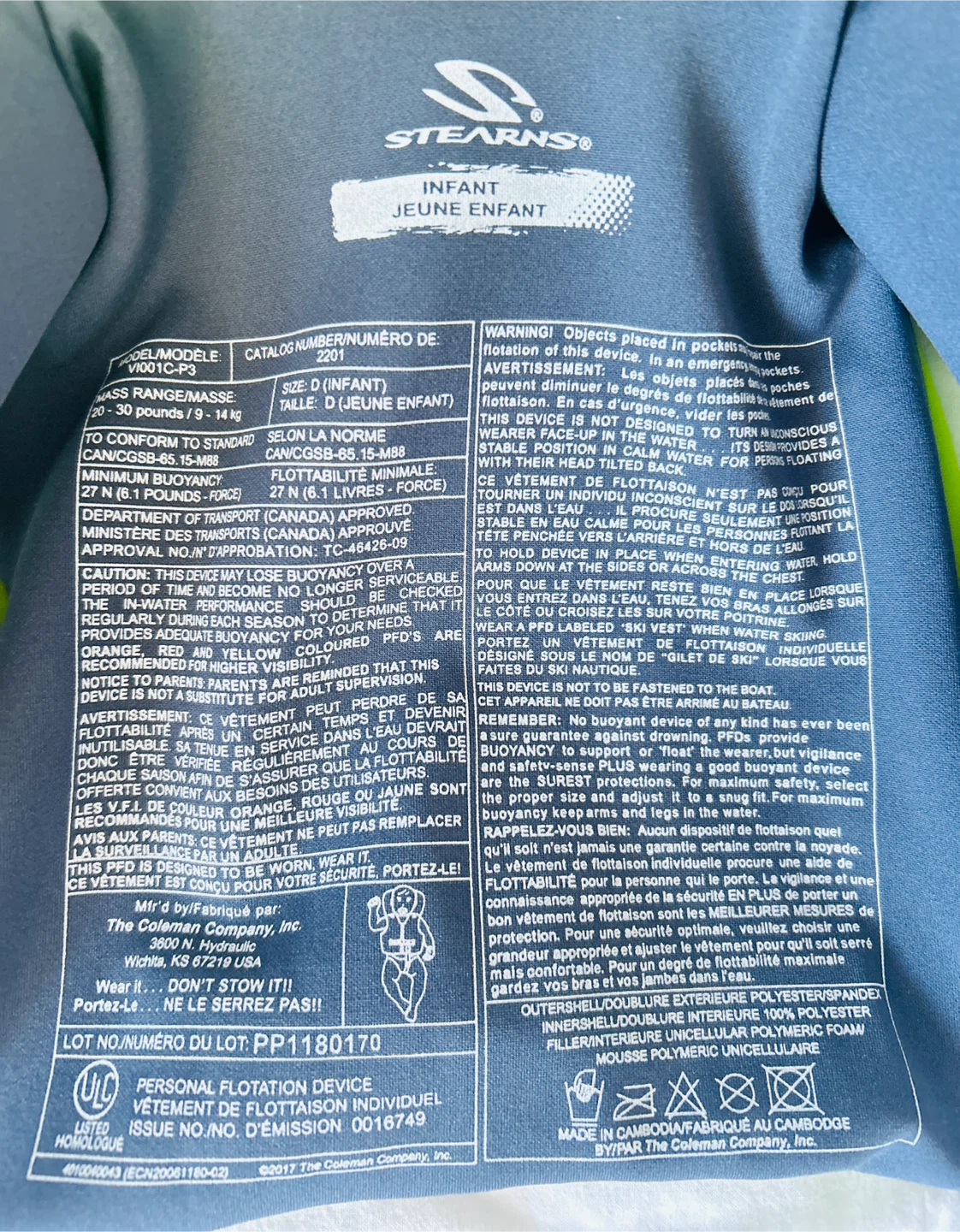 Stearns Infant Life Jacket ( Canada Approved) - photo 4