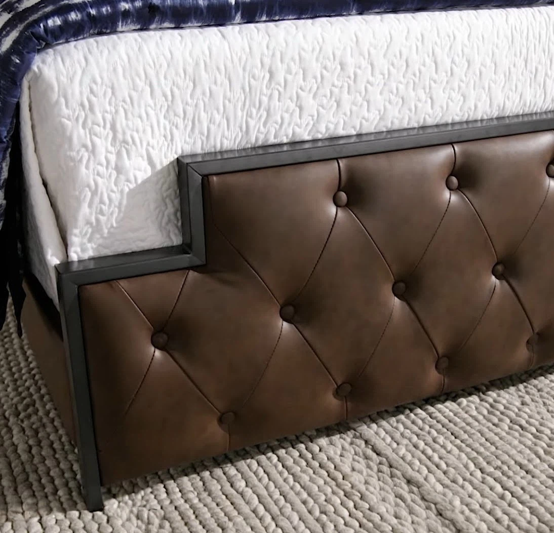 New Study Queen Size Platform Button Tufted Bed - photo 2