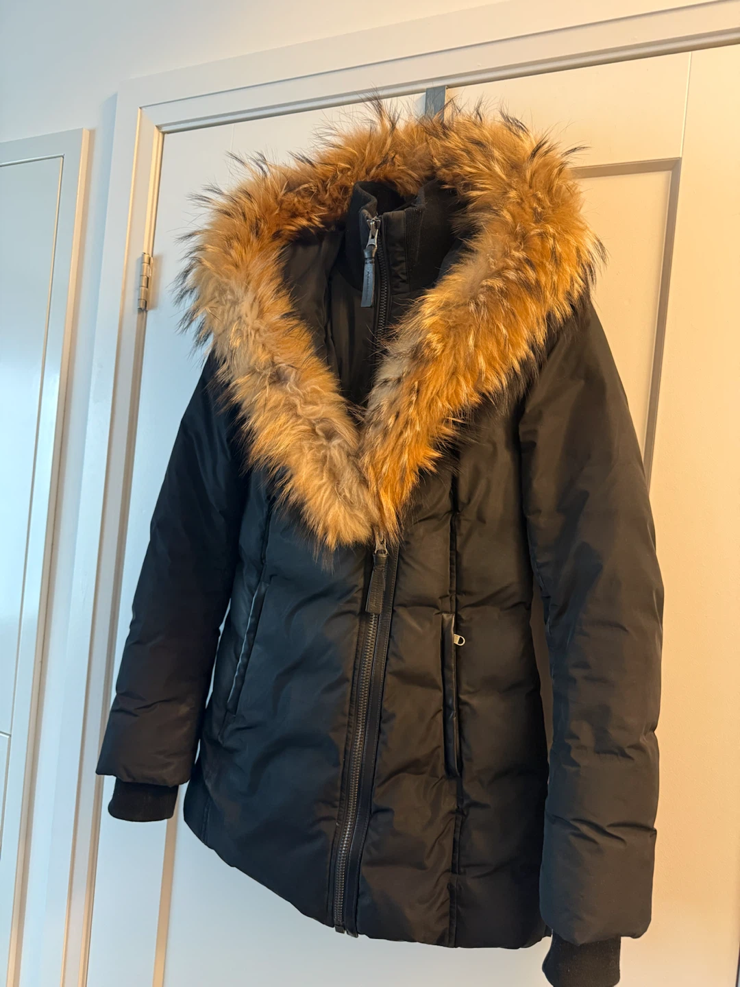 Mackage Black Down Puffer Coat with Fur Hood - photo 2