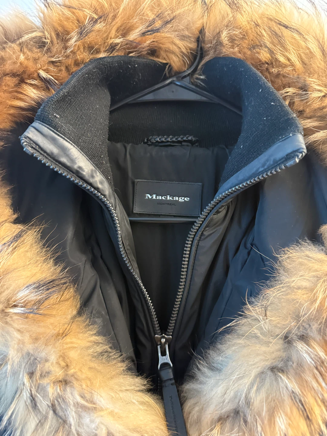 Mackage Black Down Puffer Coat with Fur Hood - photo 4