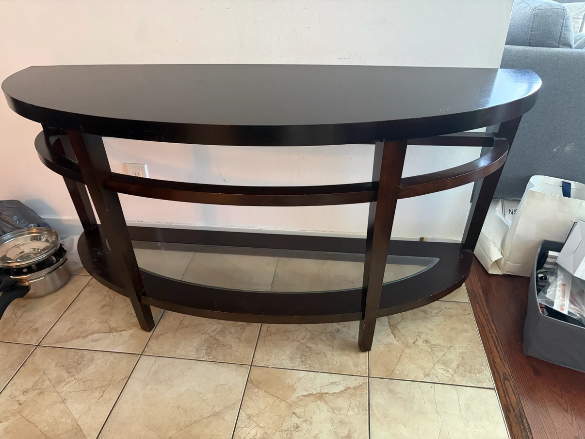 Dark Wood Console Table