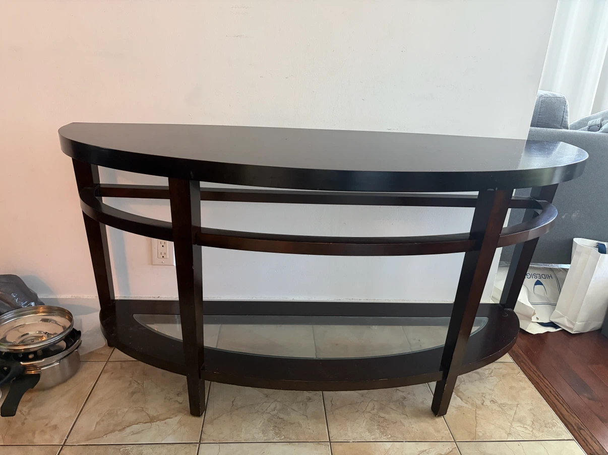 Dark Wood Console Table - photo 2