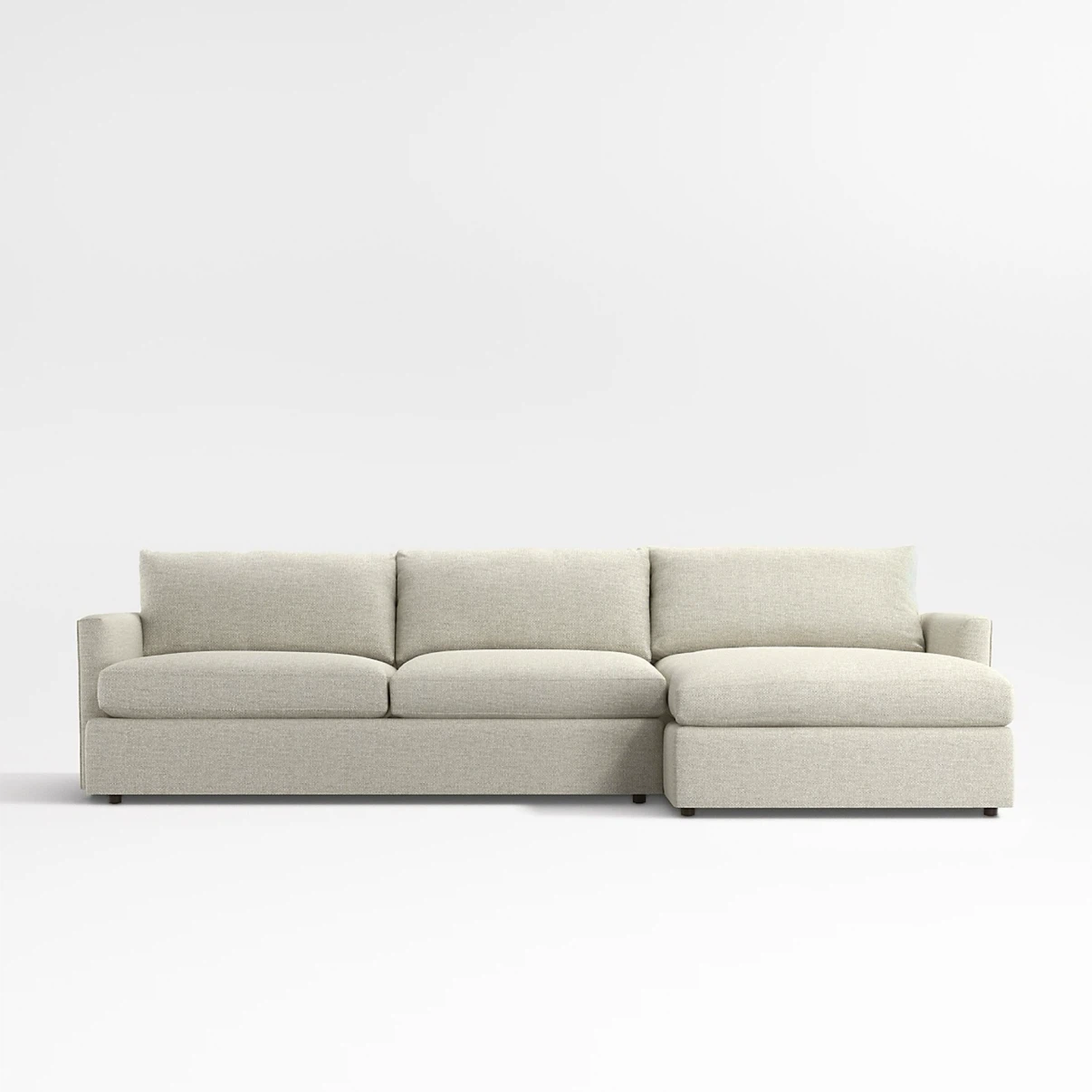 Crate & Barrel Lounge Natural Fabric 2 Piece Sectional