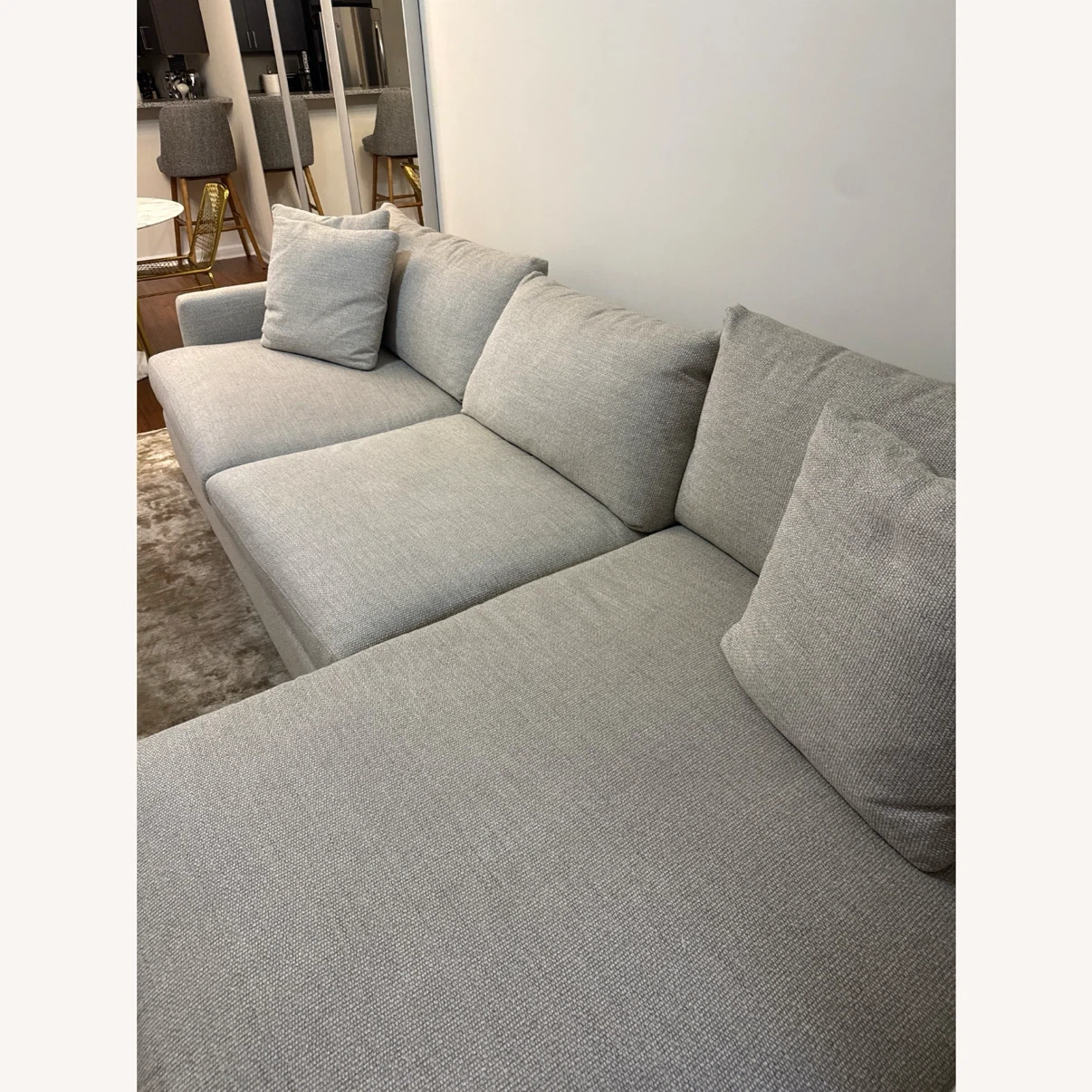 Crate & Barrel Lounge Natural Fabric 2 Piece Sectional - photo 2