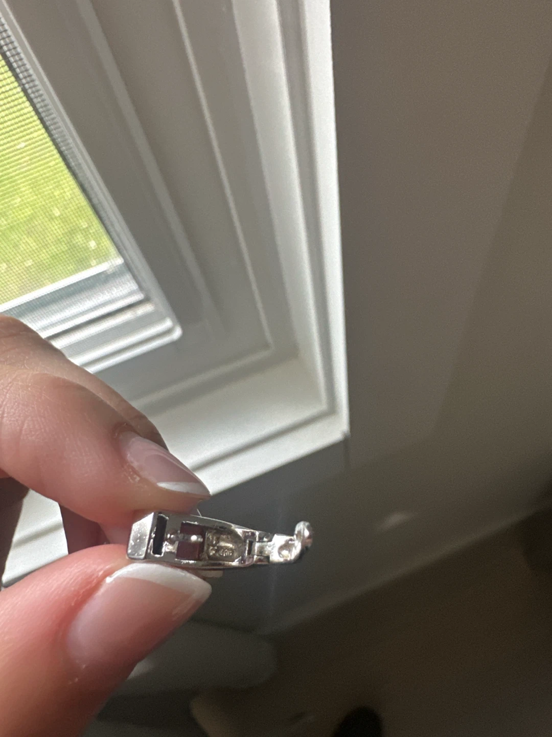 Sterling Silver 925 and Amethyst Hoop Earrings - photo 3
