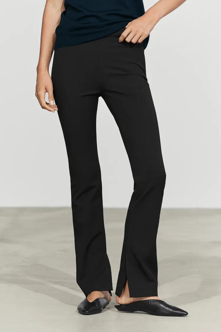 Zara Technical Flare Fit Pants - Black - US M - photo 3