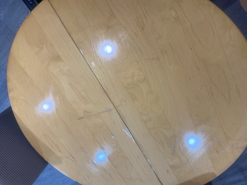 Free Round Wooden Dining Table with Three Chairs - photo 2