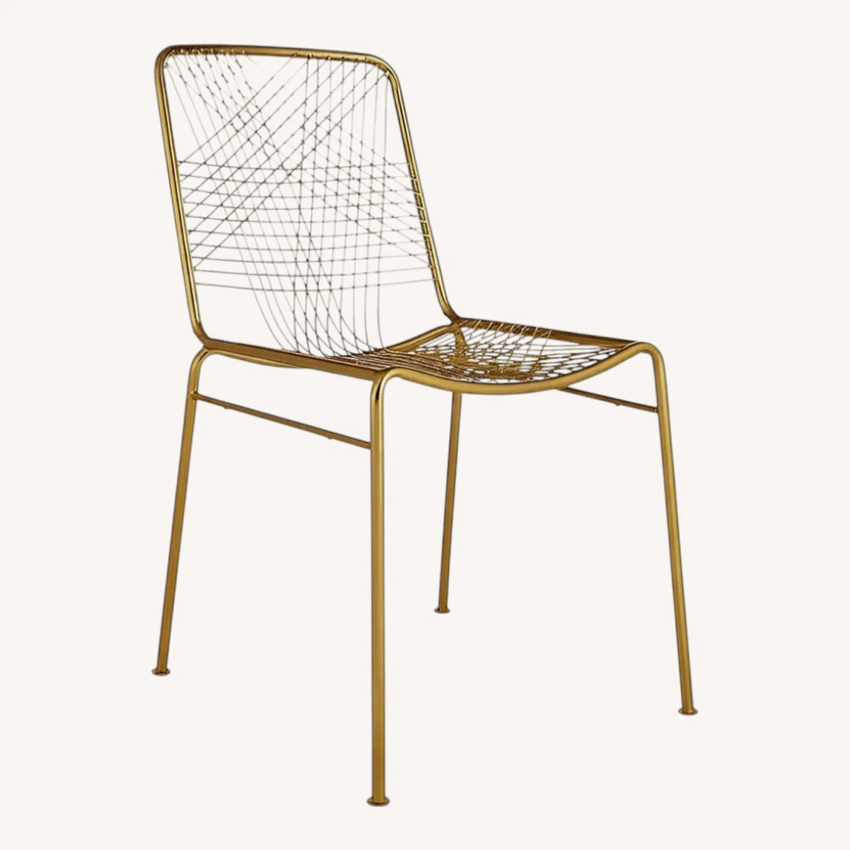 CB2 Gold Metal Wire Chairs (Set of 4)