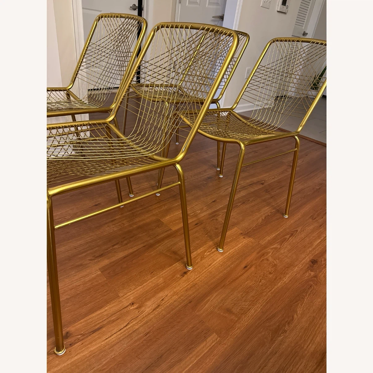 CB2 Gold Metal Wire Chairs (Set of 4) - photo 4