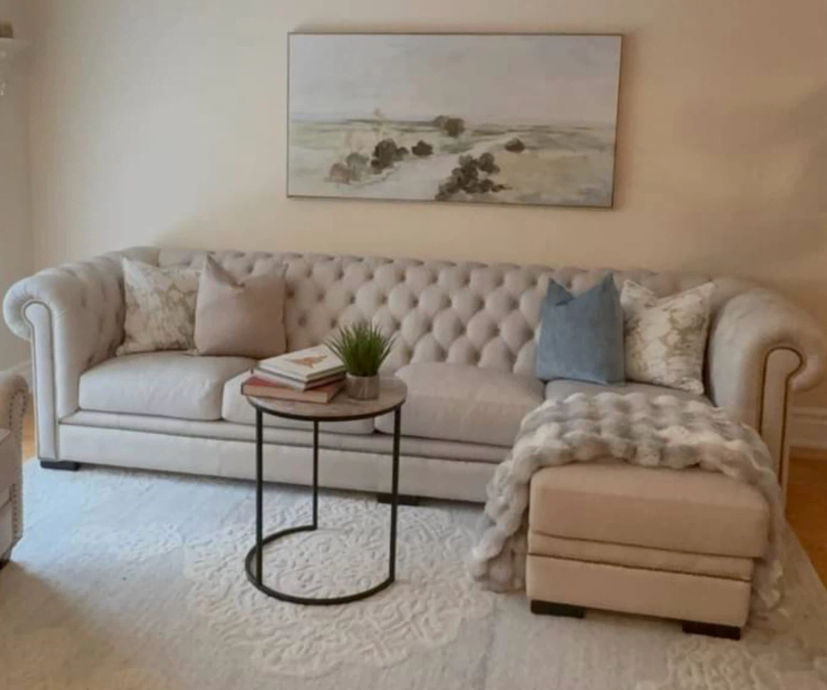 Genuine Leather King Arthur Handcrafted Sofa with Chaise