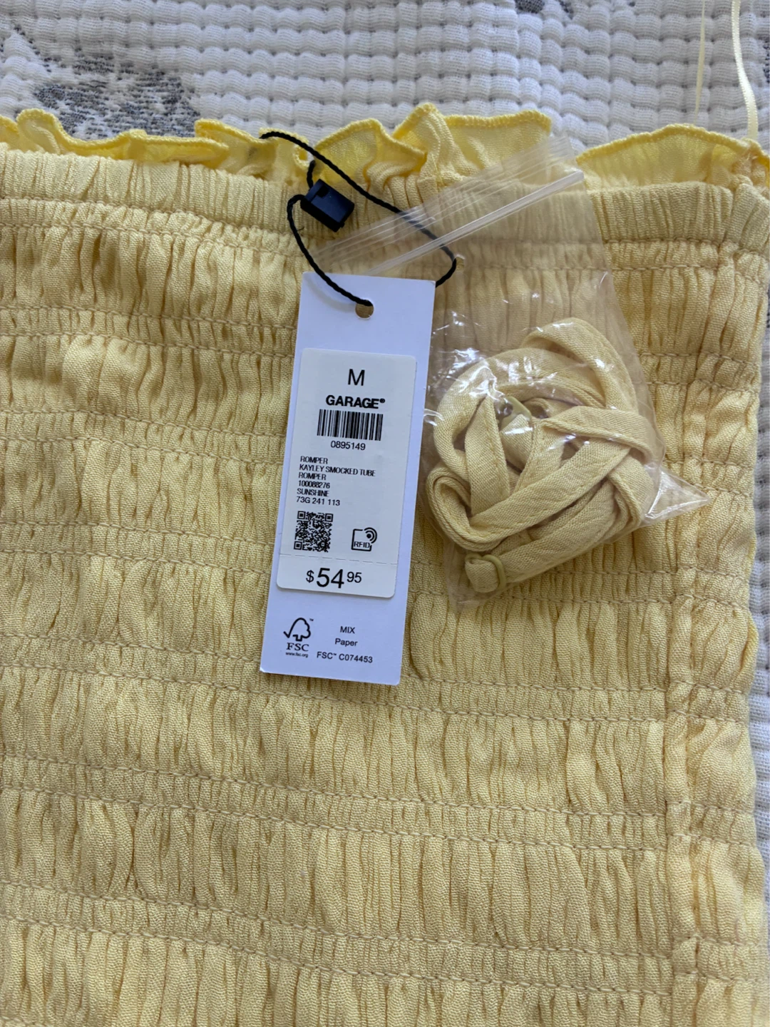 Garage Tube Romper - Yellow - photo 2