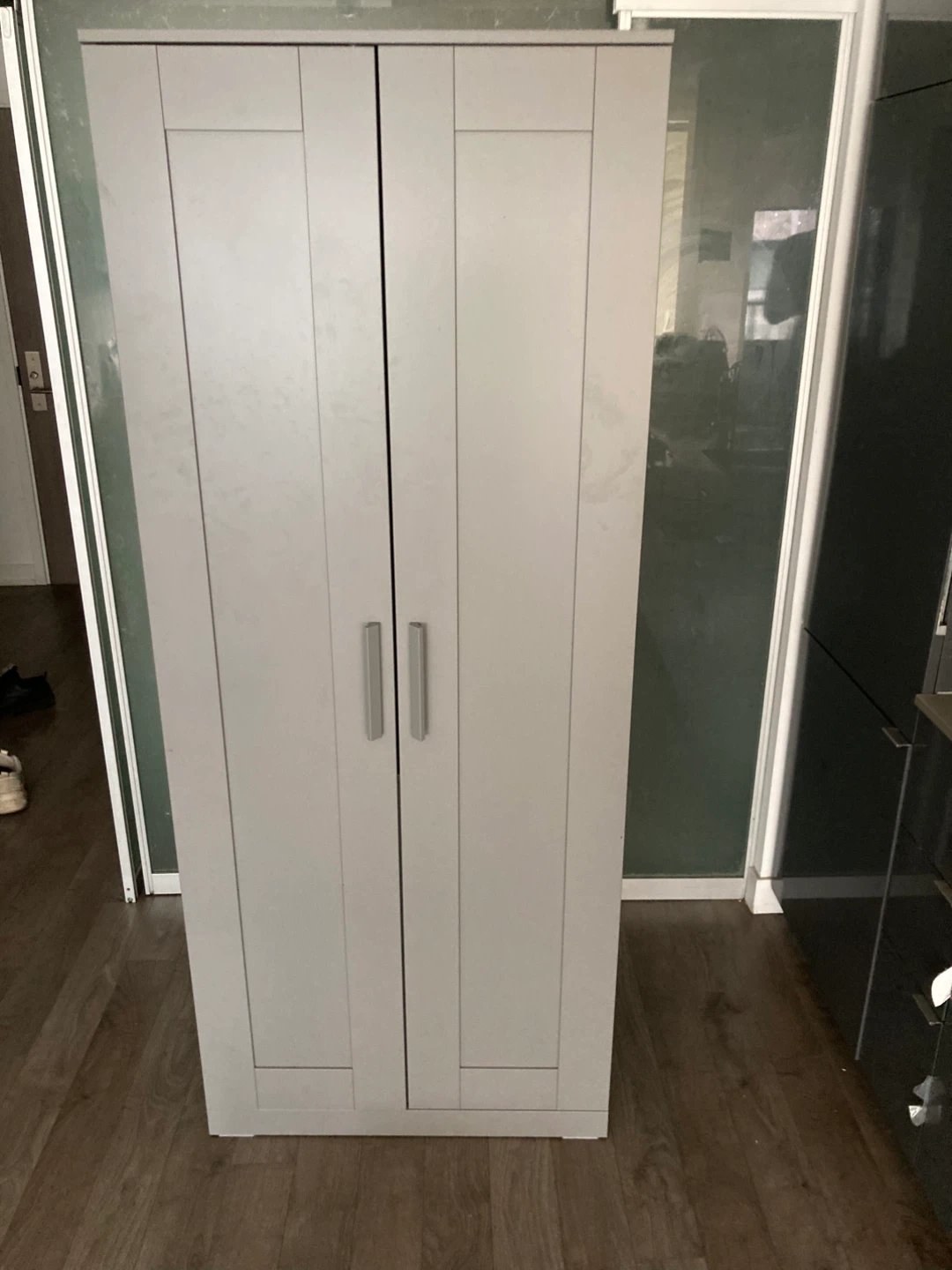 Two-Door Wardrobe in Grey